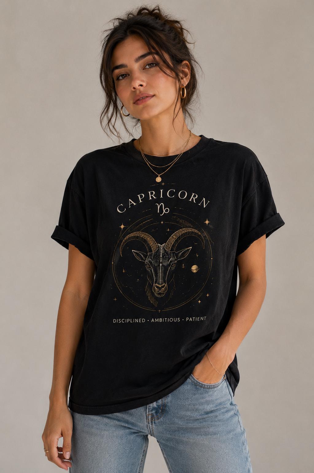 Zodiac Streetwear T-Shirt: Aries Astrology Celestial Design