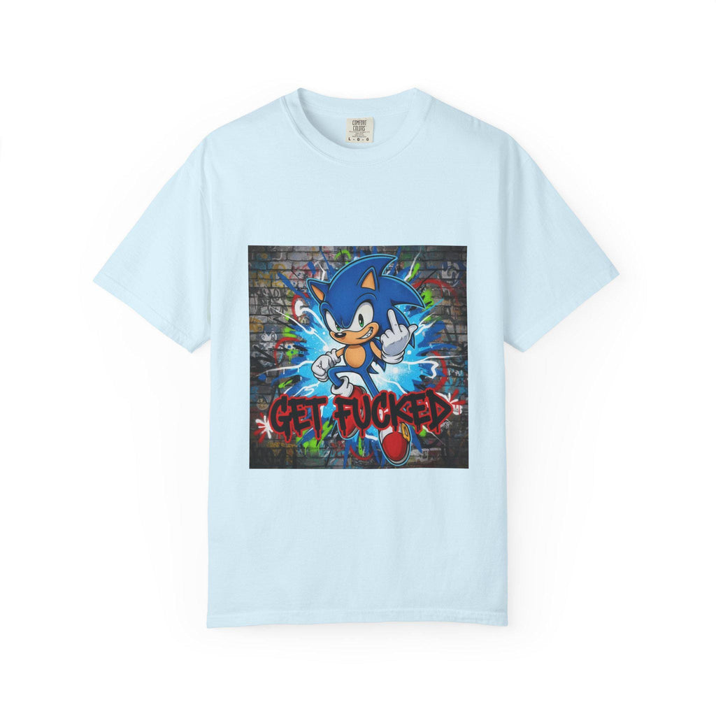 Graffiti Blue Hedgehog character T-shirt | Street Art Graphic Tee