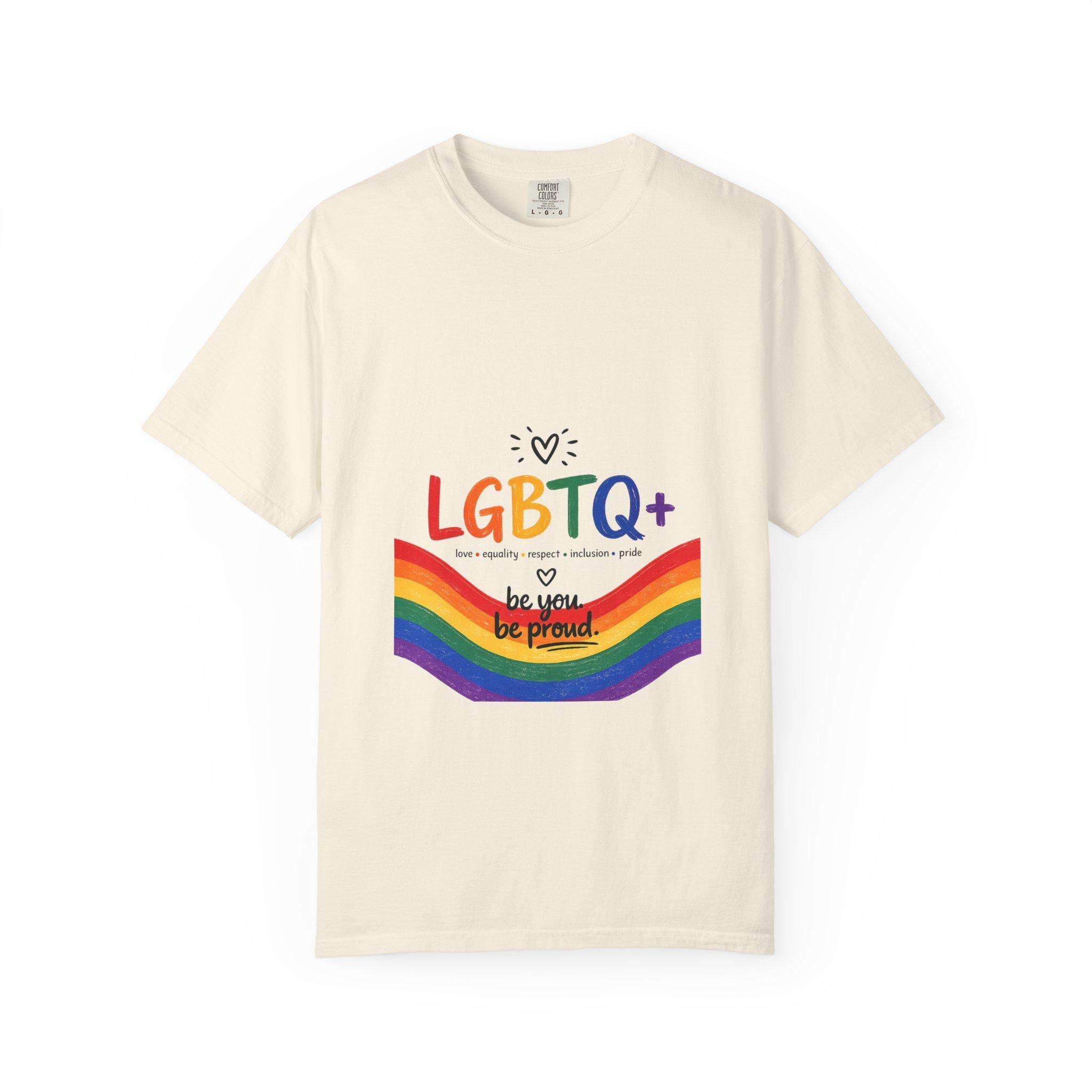 LGBTQ+ Rainbow Wave T-shirt | Be You Be Proud