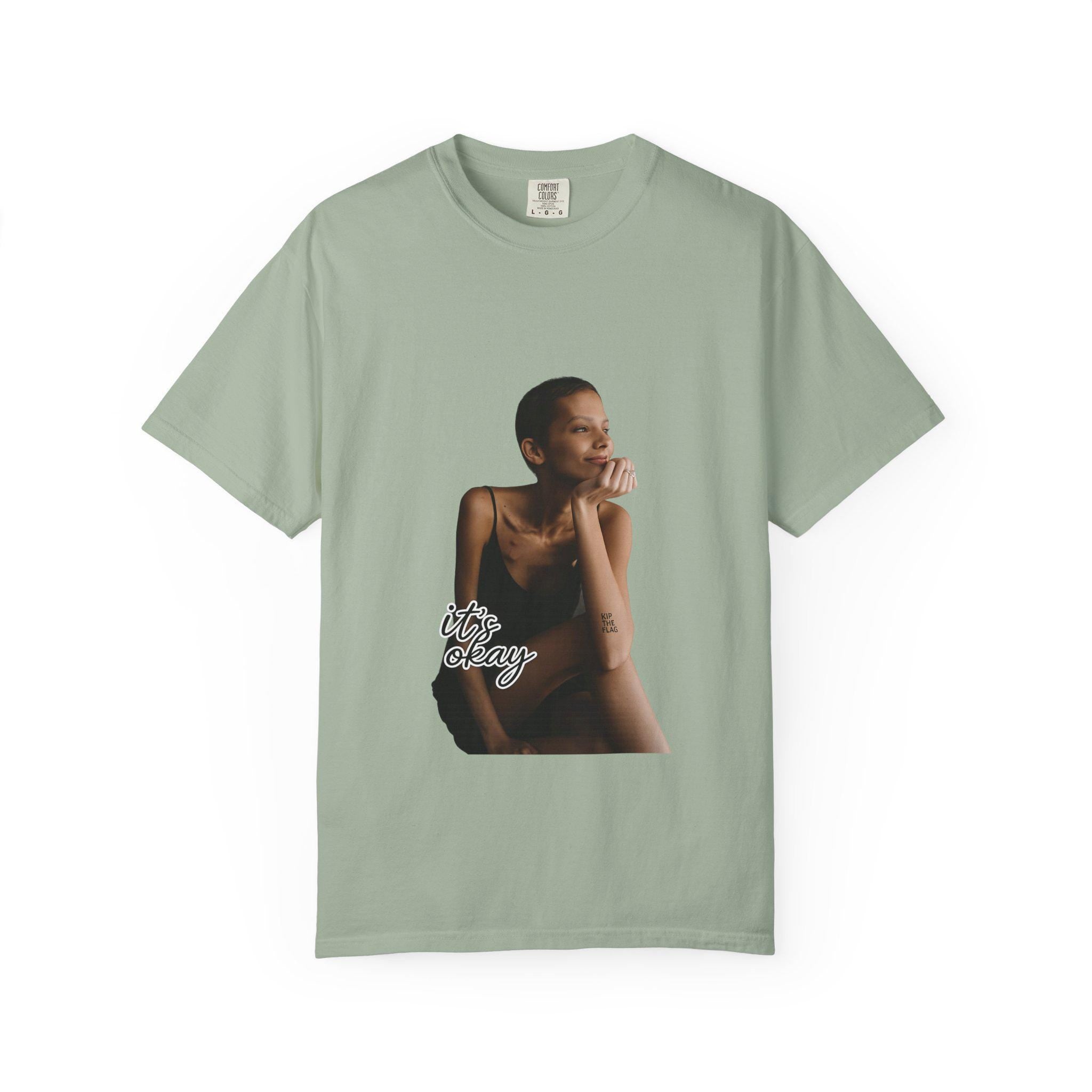 Minimal Model Portrait T-Shirt | Chic Female Photo Tee