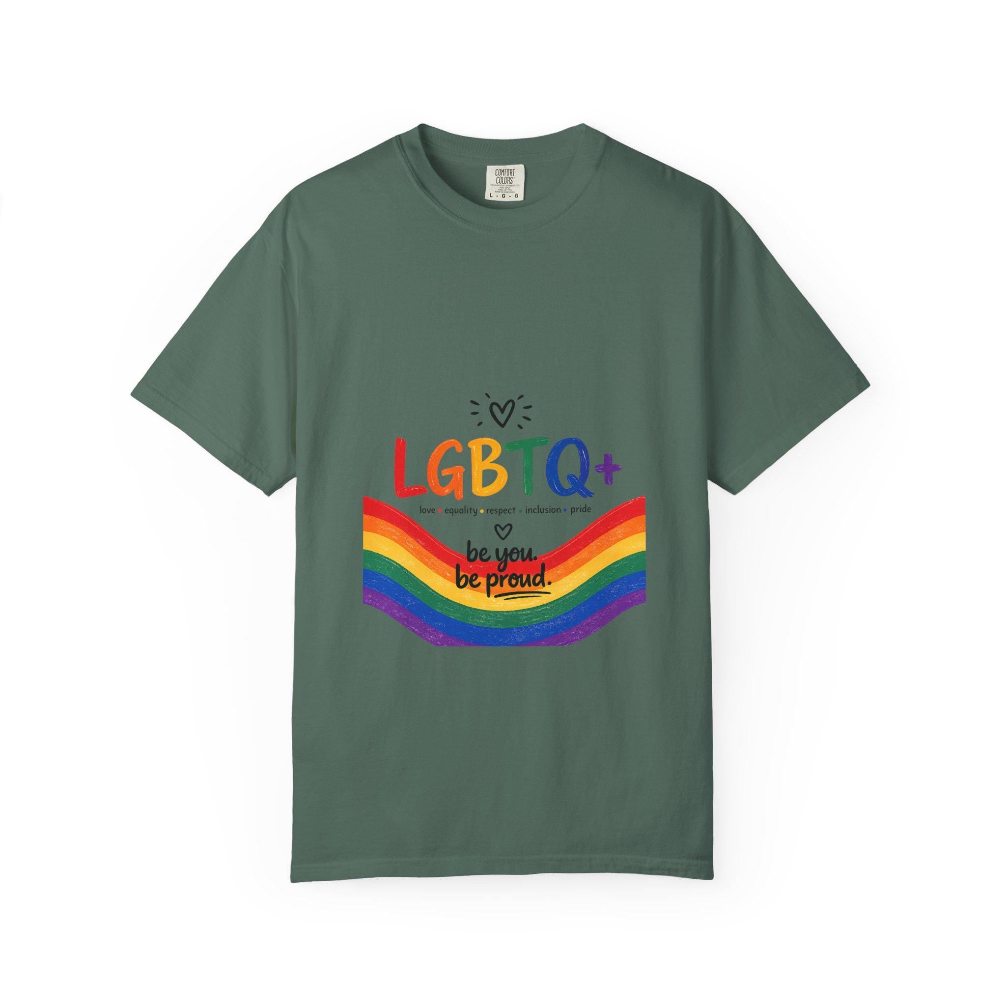 LGBTQ+ Rainbow Wave T-shirt | Be You Be Proud