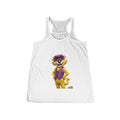 Smiling Yellow Cat in Purple Vest Tank