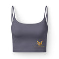 Vanta Wear logo Luxe Bra, cropped strappy sports bra | gray purple