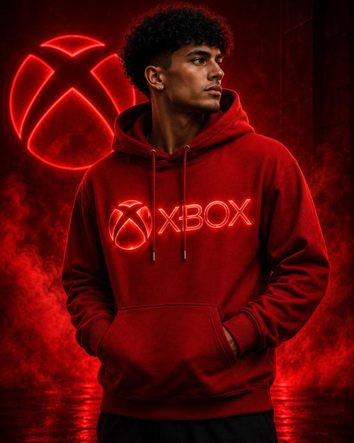 CGI Xbox-Inspired Hoodie: Futuristic Gaming Streetwear Graphic Sweatshirt
