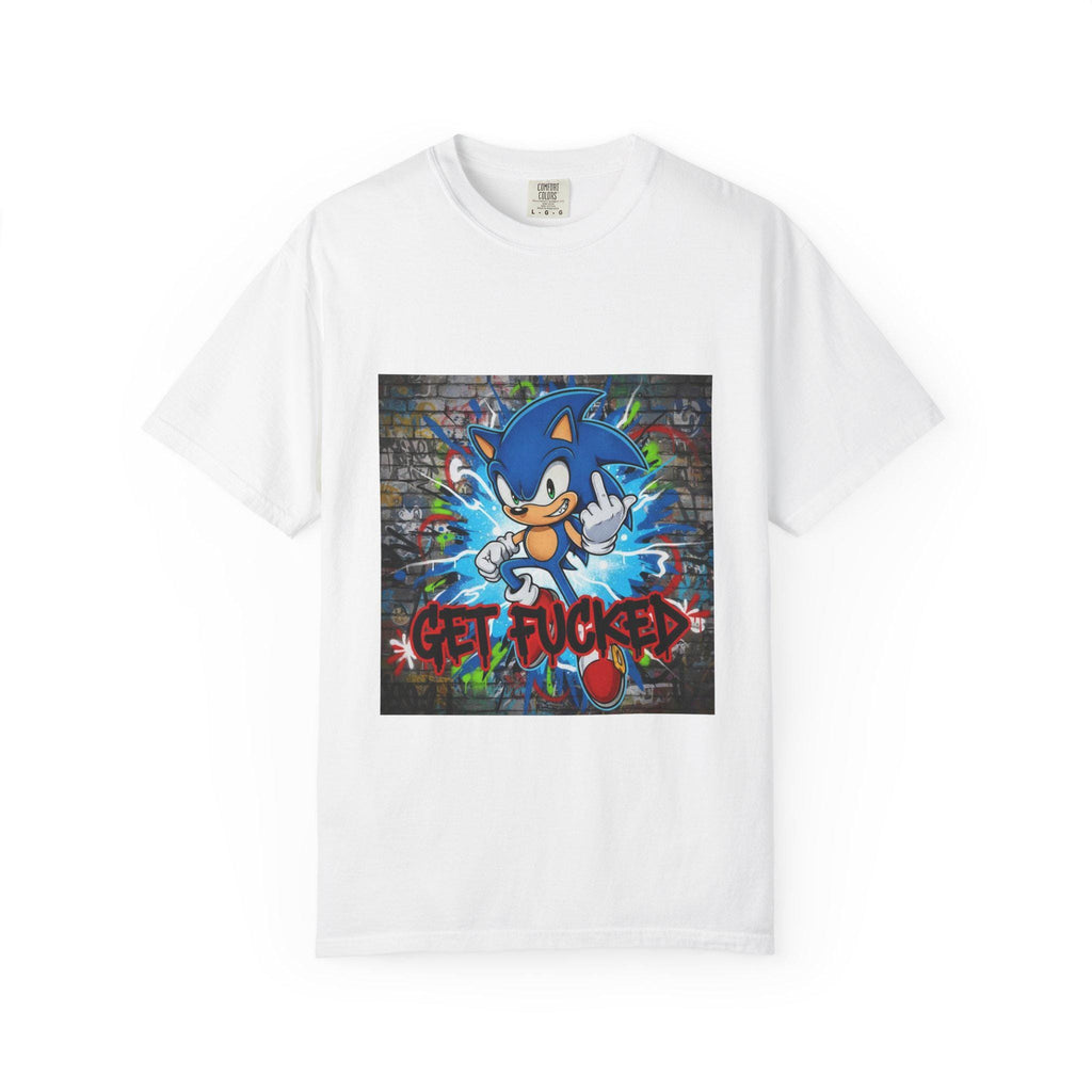 Graffiti Blue Hedgehog character T-shirt | Street Art Graphic Tee