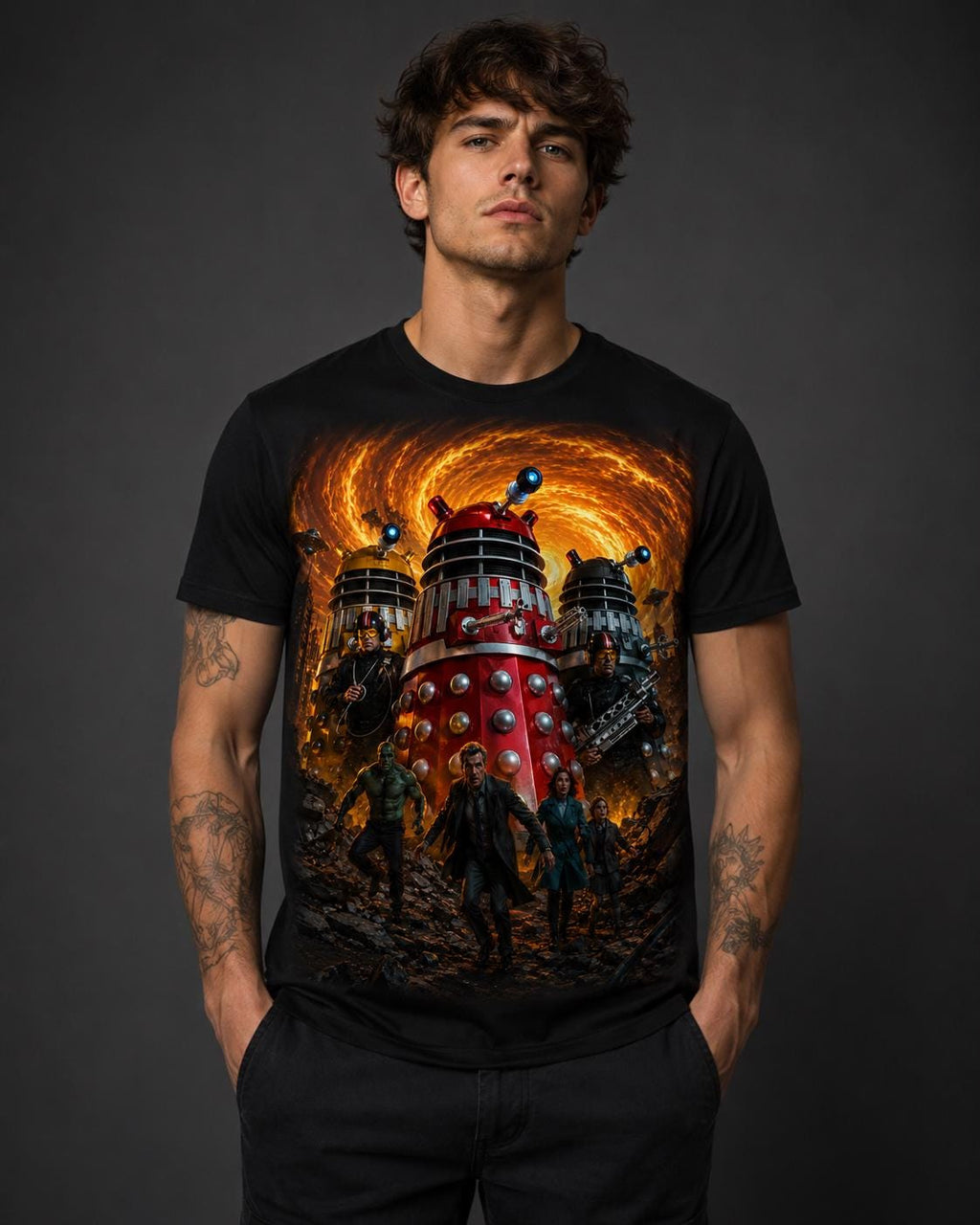Invasion Earth 2150 A.D. retro sci-fi poster T-shirt | alien battle graphic tee