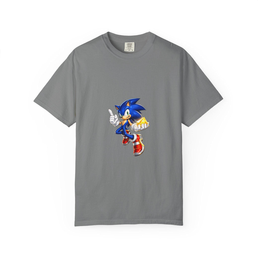 Blue Hedgehog Character T-shirt | Vintage Game Mascot Tee
