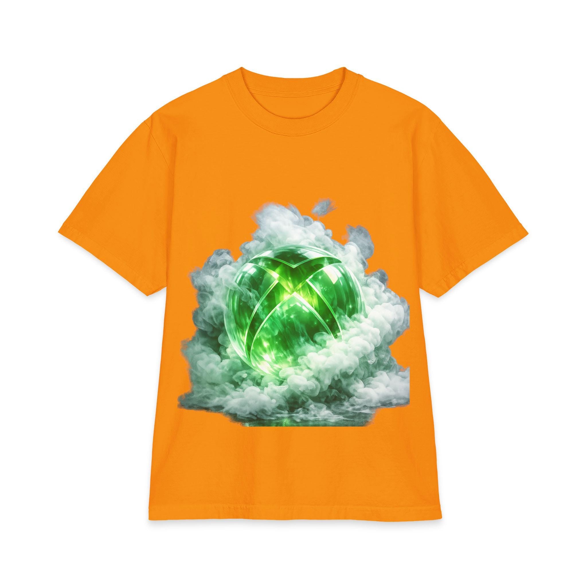 Green Cloud Xbox Logo T-Shirt | Gaming Console Graphic Tee