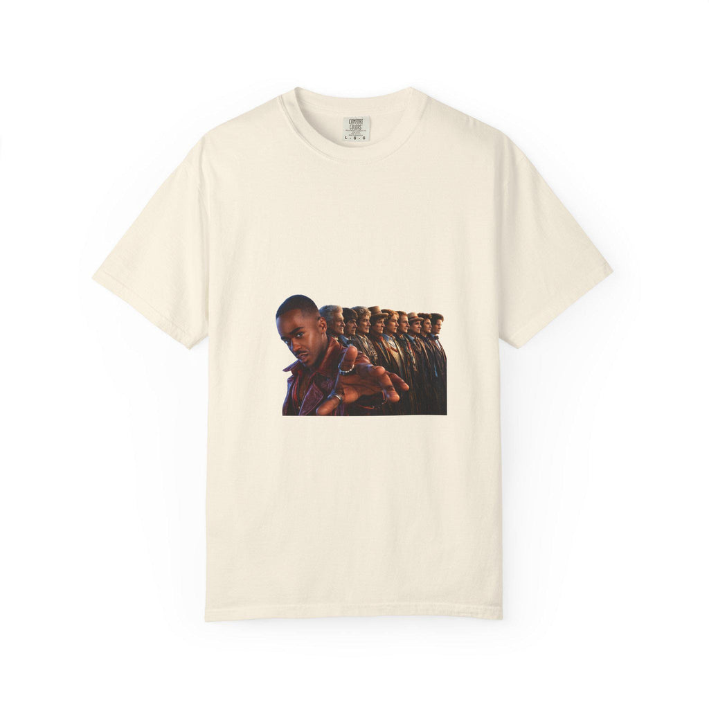 Repeating Portrait Illustration T-Shirt | Retro Film Strip Graphic