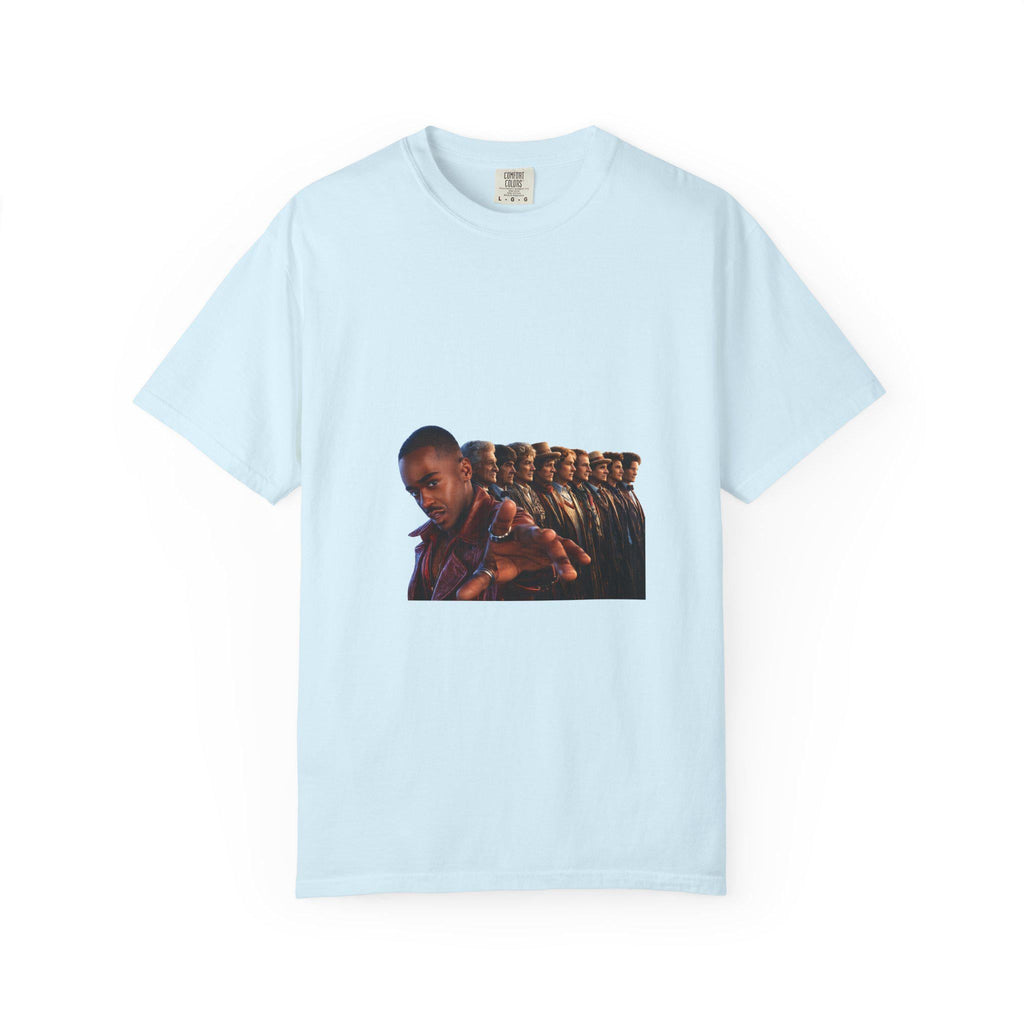 Repeating Portrait Illustration T-Shirt | Retro Film Strip Graphic