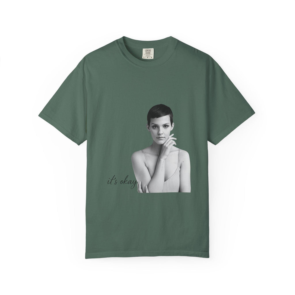 Minimalist Portrait "it's okay" T-Shirt | Monochrome Photo Tee