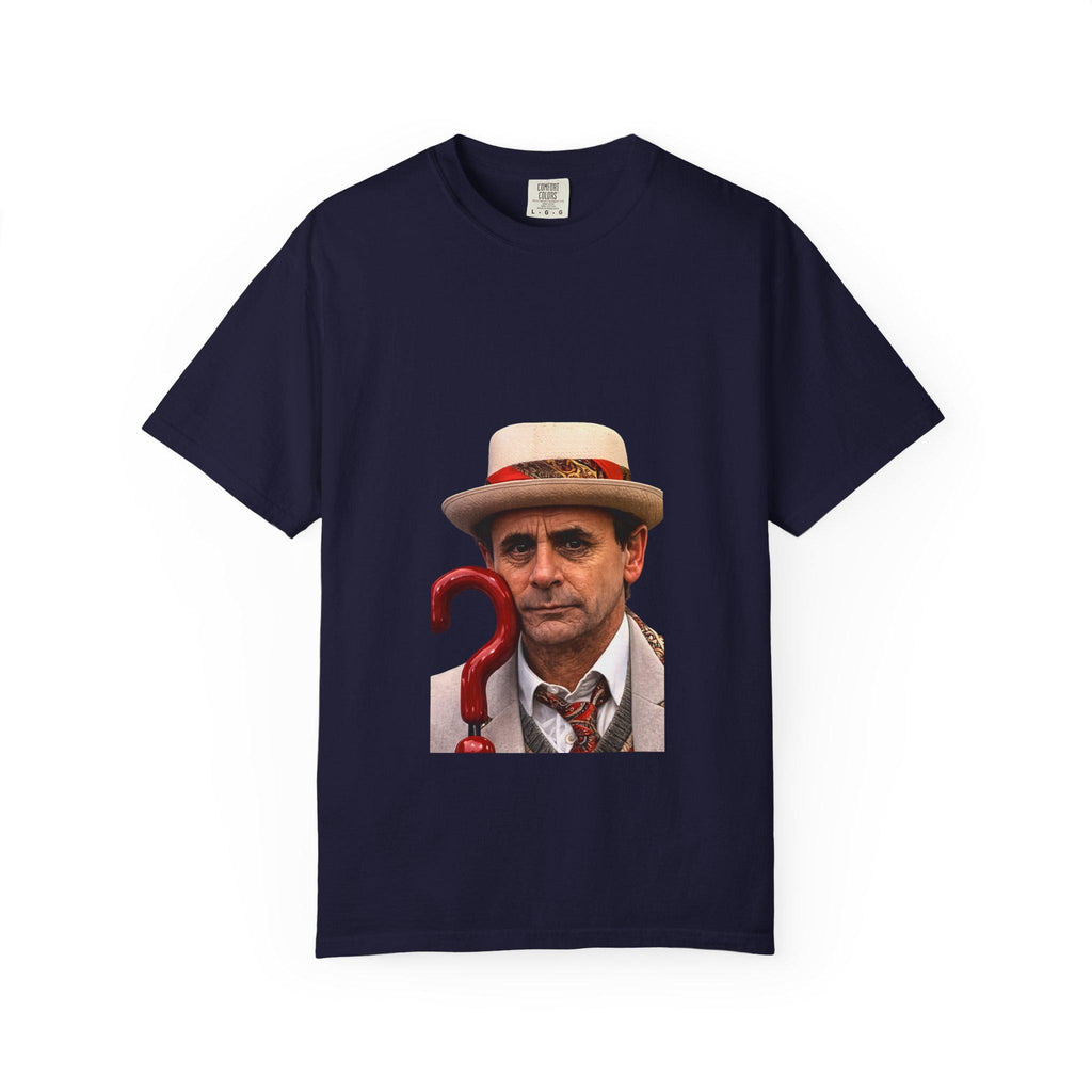 Man with Question Mark Cane T-shirt | Retro Detective Portrait