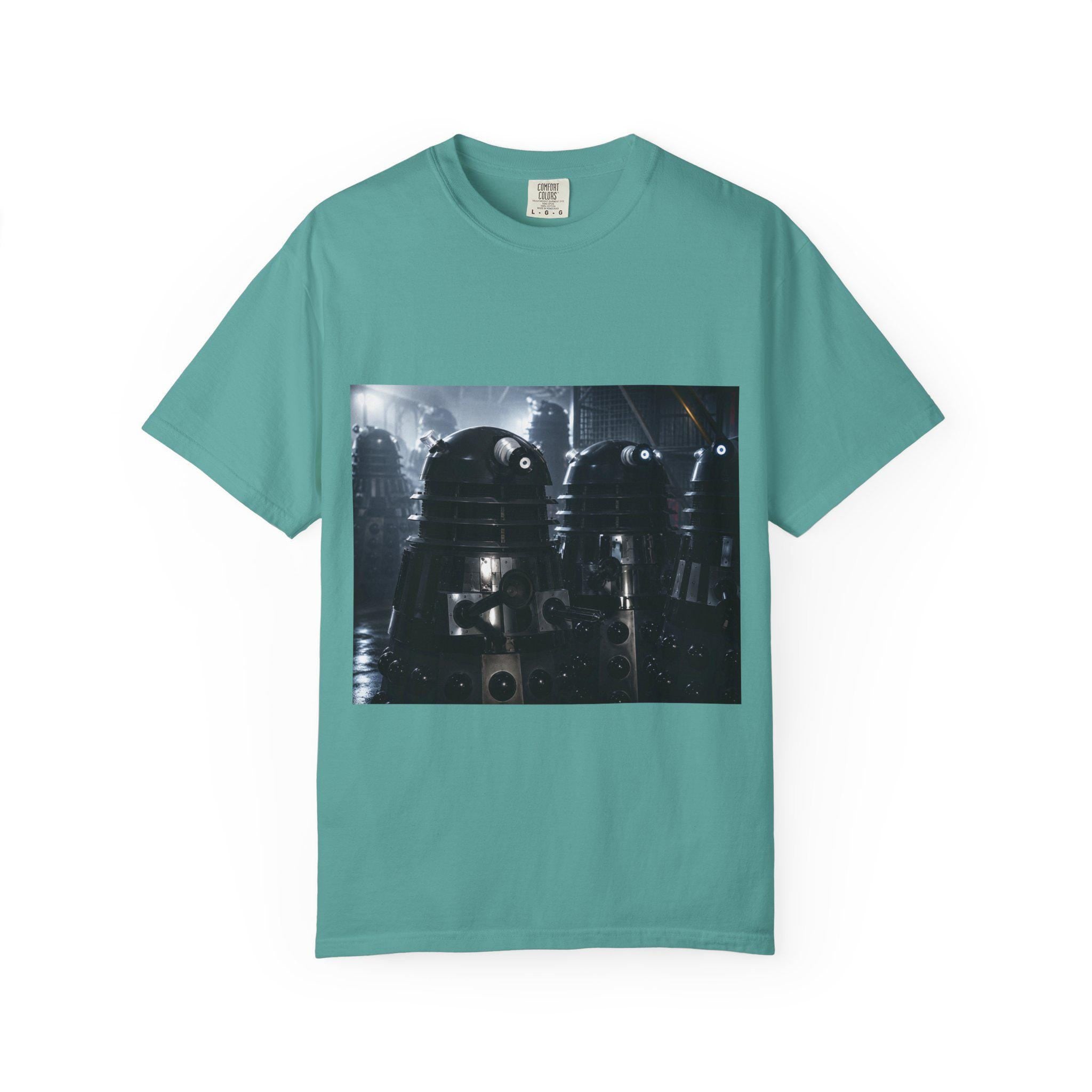 Retro Sci-Fi Robots T-Shirt | Vintage Space Droid Illustration