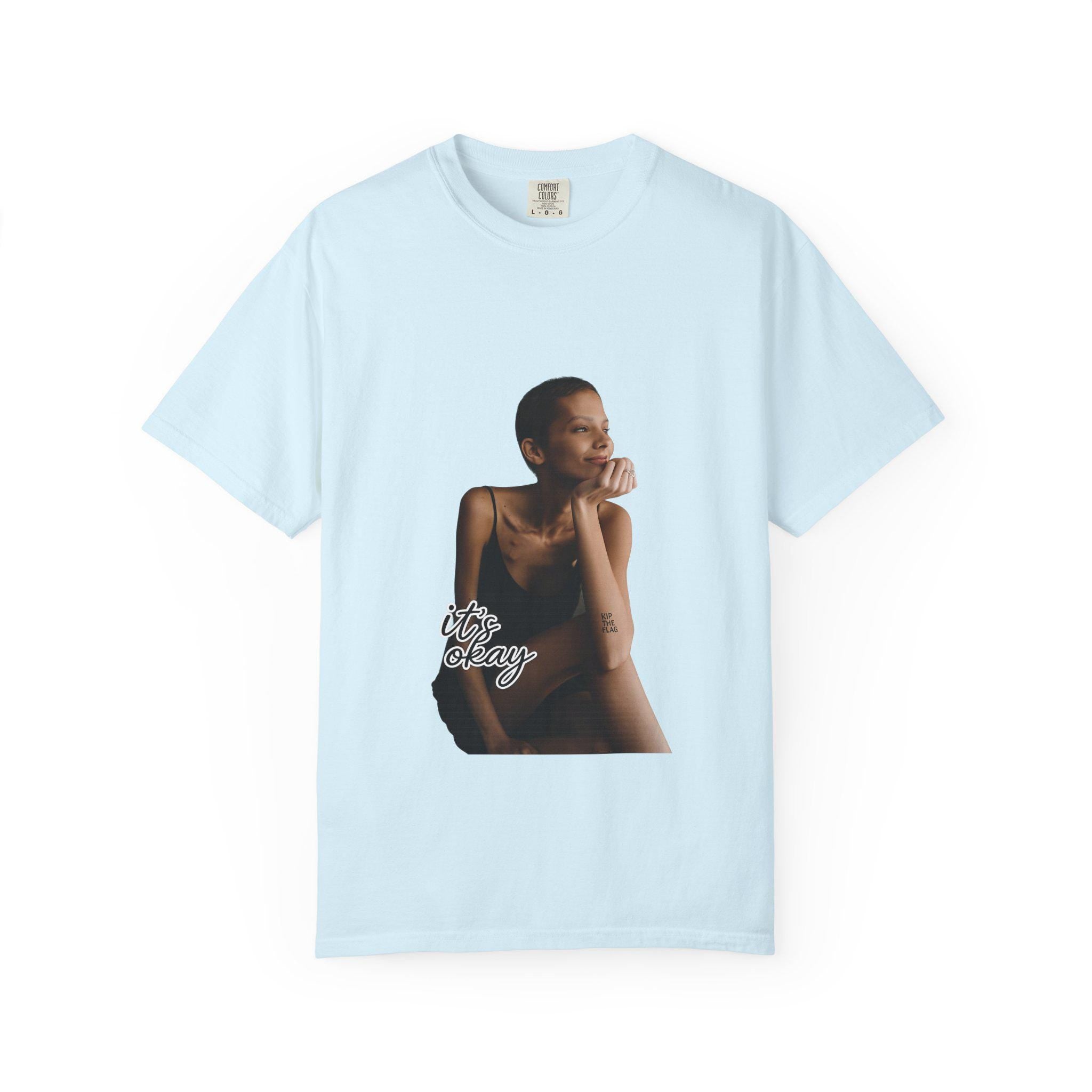 Minimal Model Portrait T-Shirt | Chic Female Photo Tee