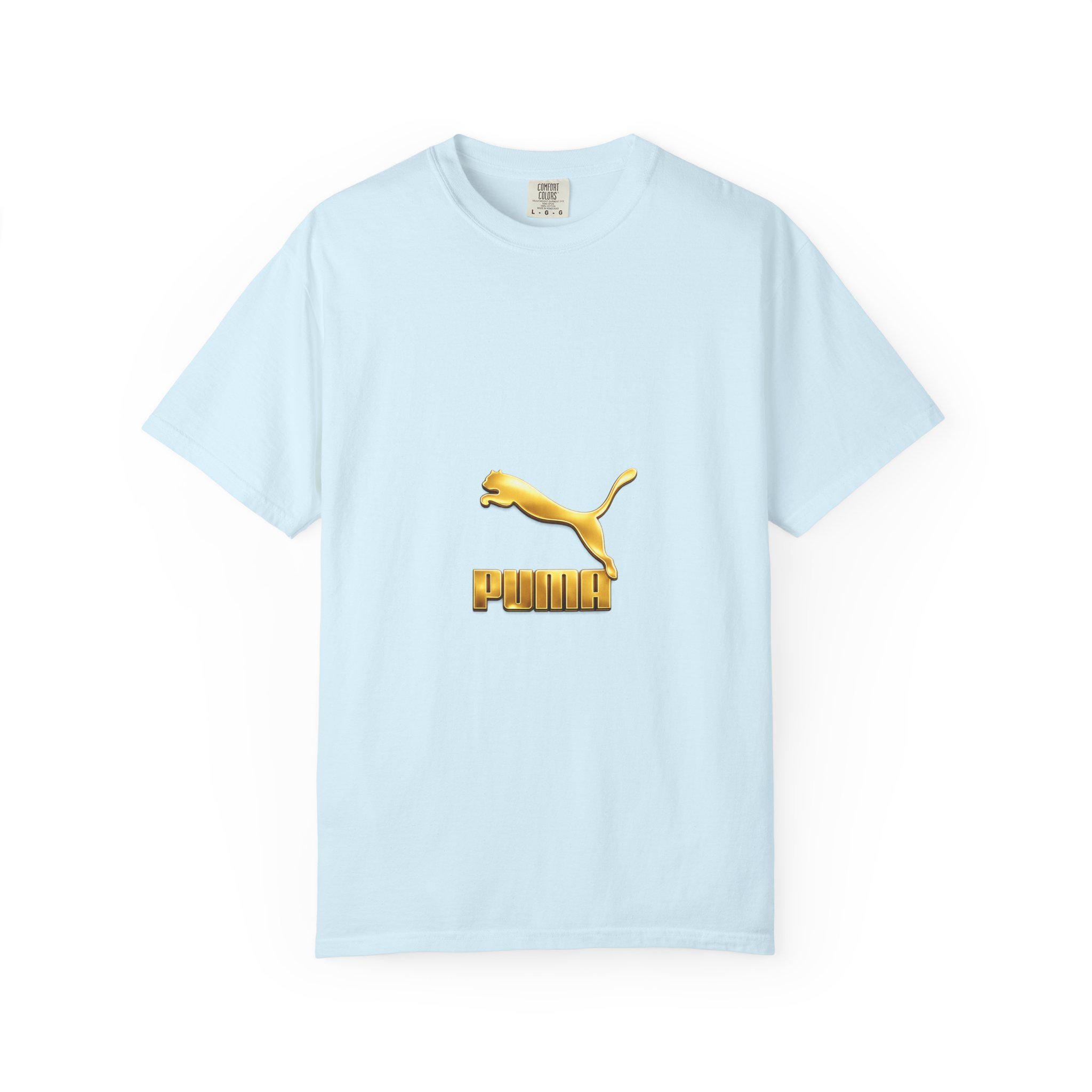 Gold Puma Logo T-shirt | Retro Sportswear Tee