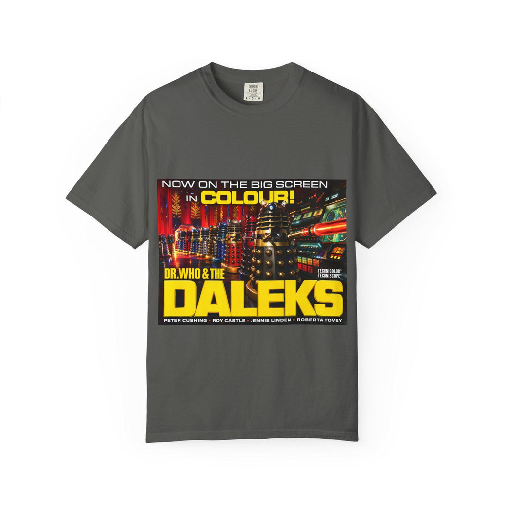 Dr. Who & The Daleks Retro Movie Poster T-Shirt | Sci-Fi Classic Tee