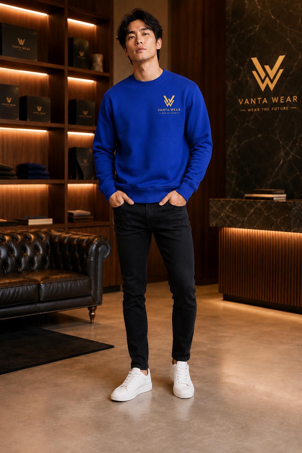 Vanta Wear Unisex Sweatshirt: Minimalist Streetwear, "Wear The Future" Logo