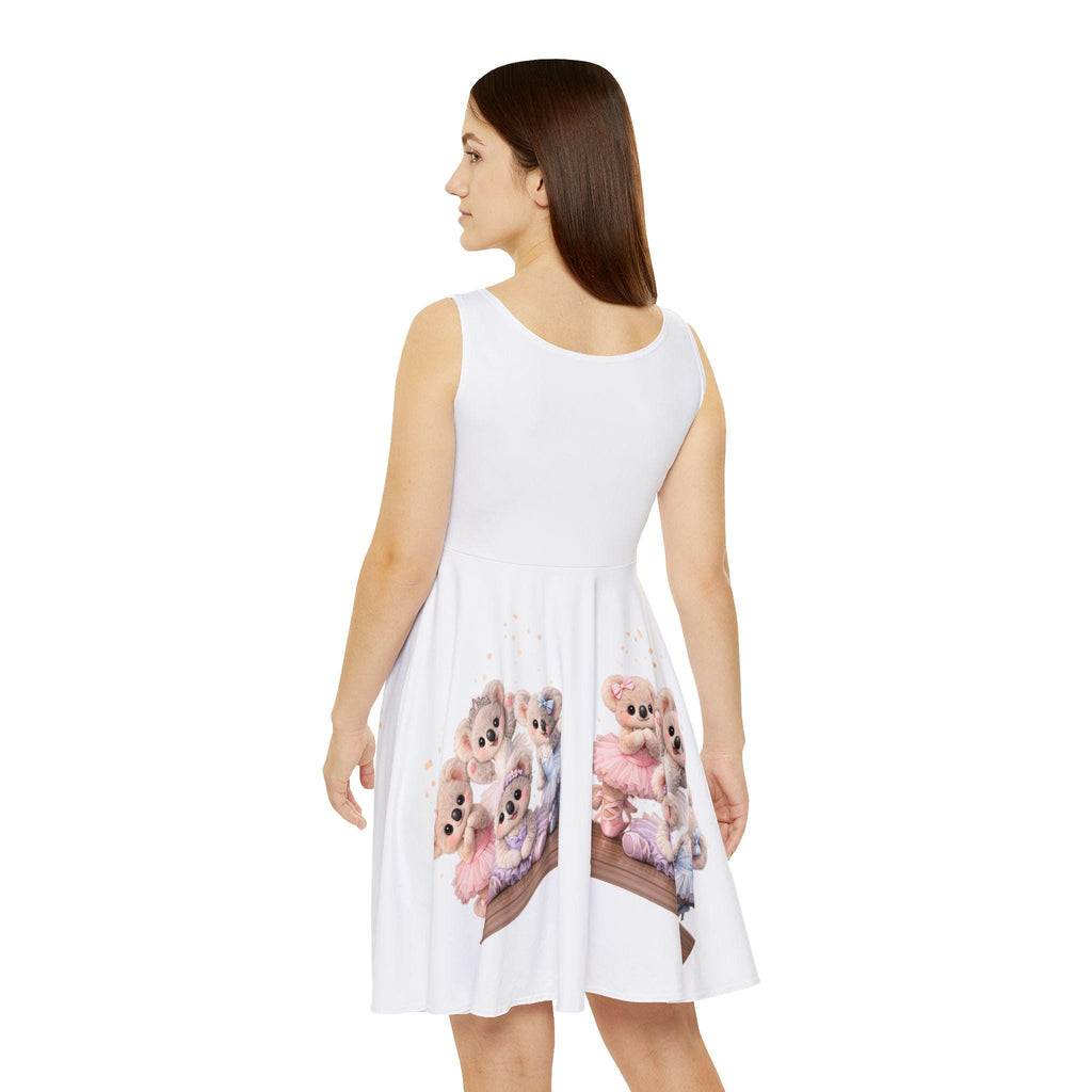 Plush Teddy Bears Skater Dress | Pastel Bear Ballet Illustration