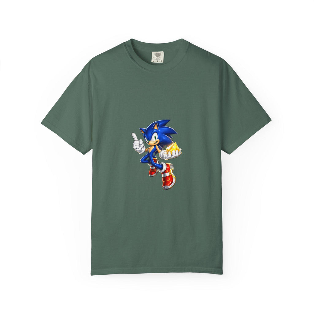 Blue Hedgehog Character T-shirt | Vintage Game Mascot Tee