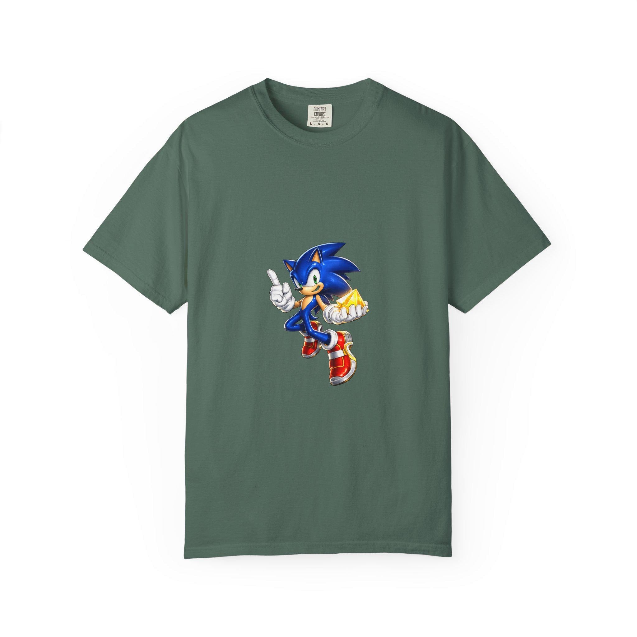 Blue Hedgehog Character T-shirt | Vintage Game Mascot Tee