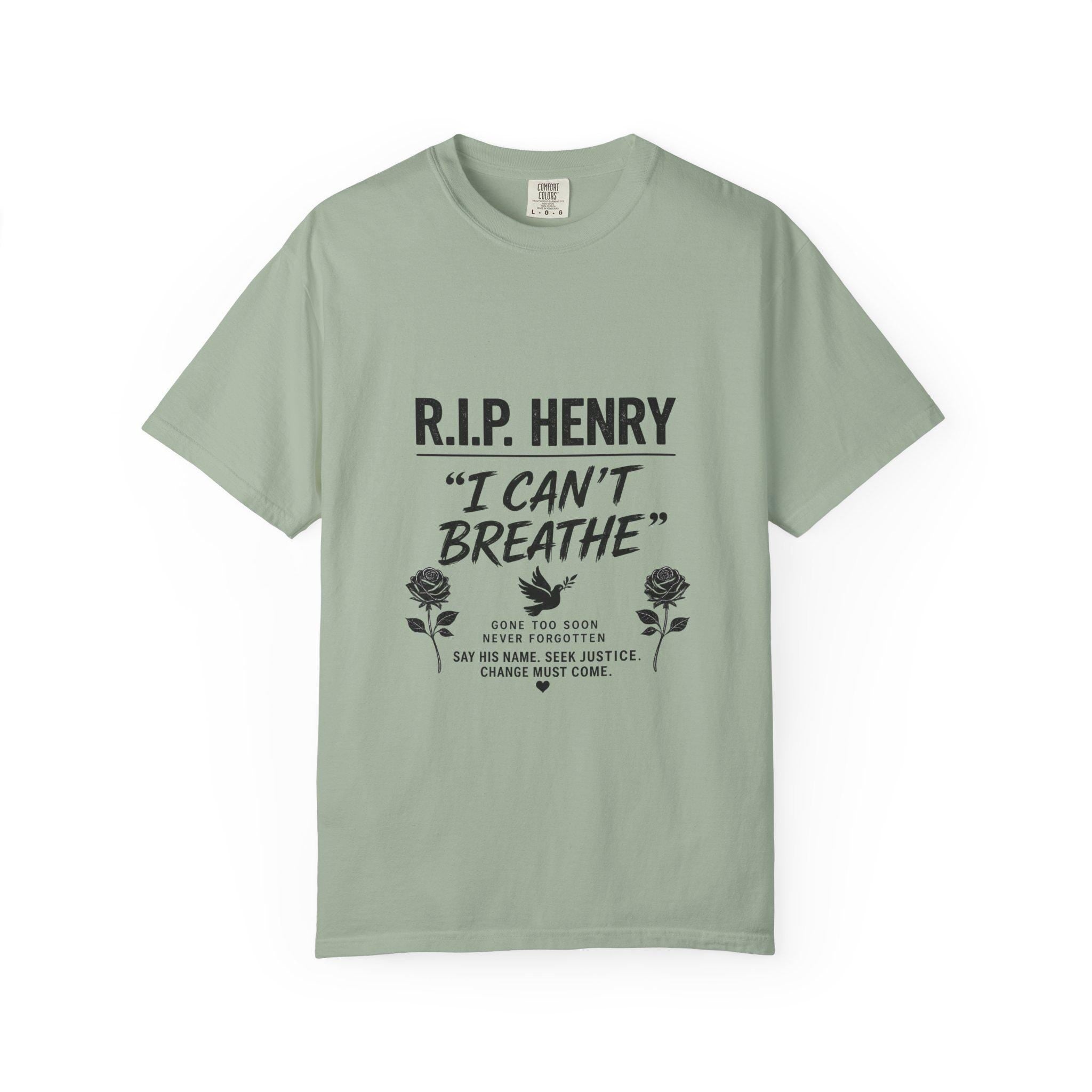 R.I.P. Henry "I Can't Breathe" Tee | Memorial Justice Awareness T-Shirt