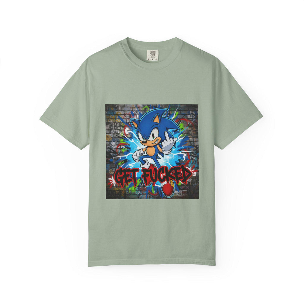Graffiti Blue Hedgehog character T-shirt | Street Art Graphic Tee