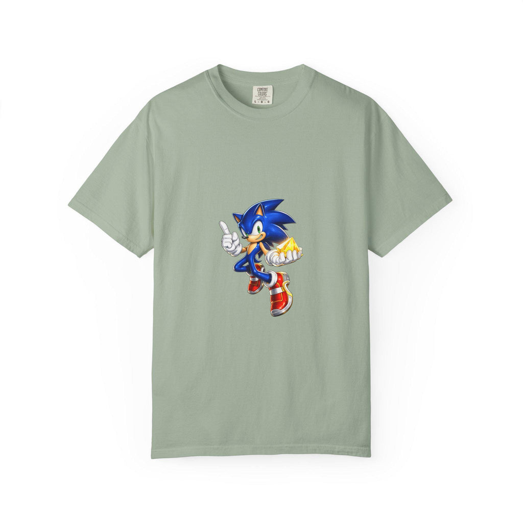 Blue Hedgehog Character T-shirt | Vintage Game Mascot Tee