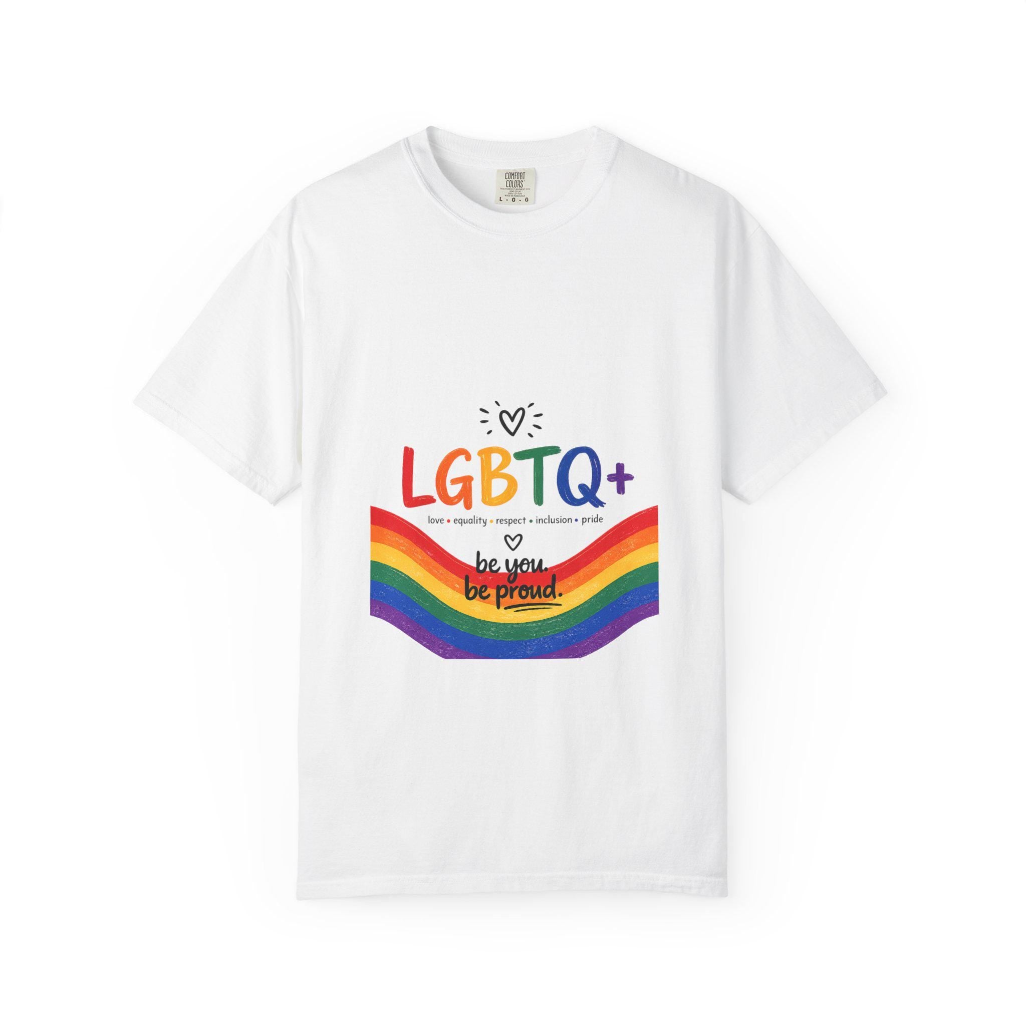 LGBTQ+ Rainbow Wave T-shirt | Be You Be Proud