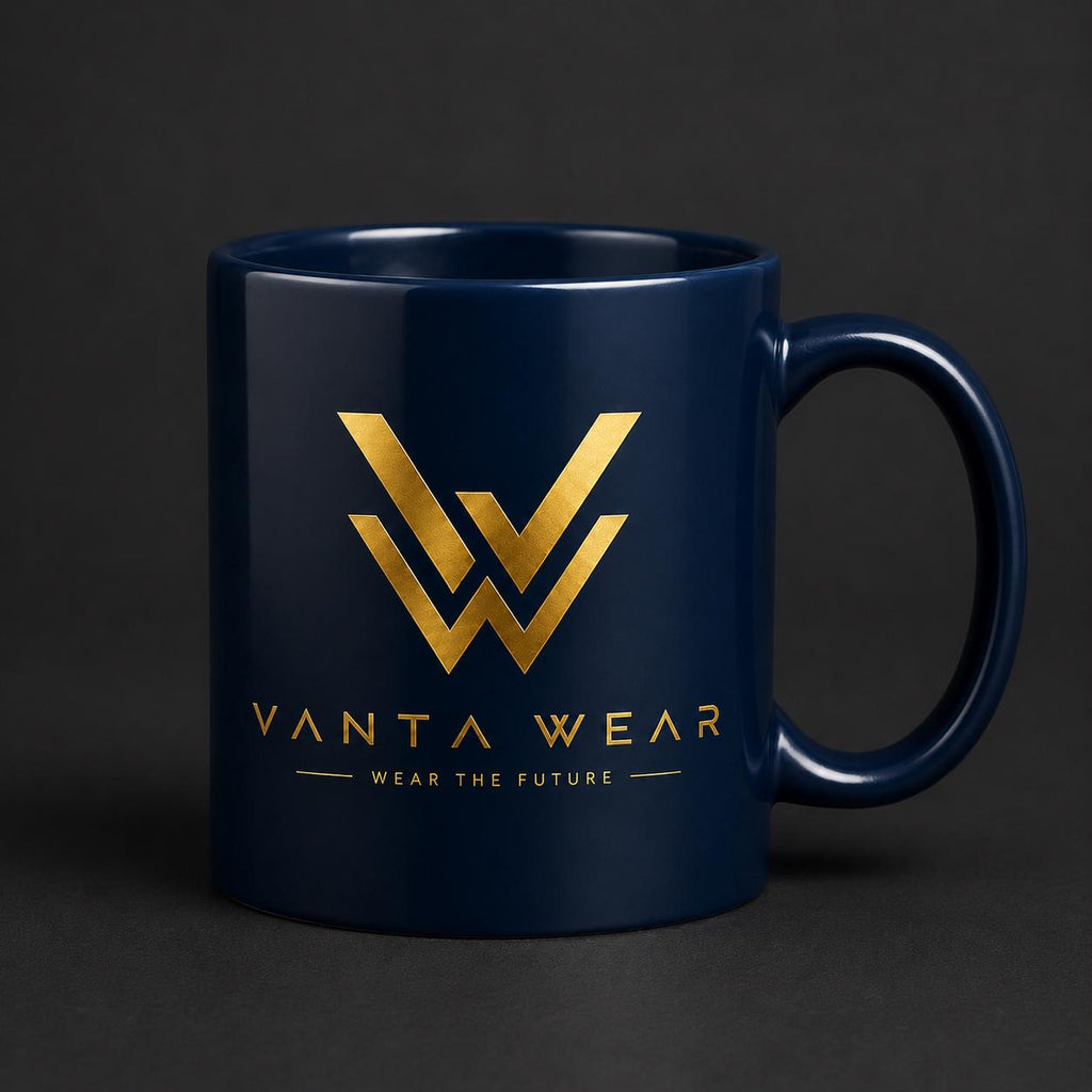 Vanta Wear Ceramic Mug: Luxury Branded Coffee Cup, Modern Design