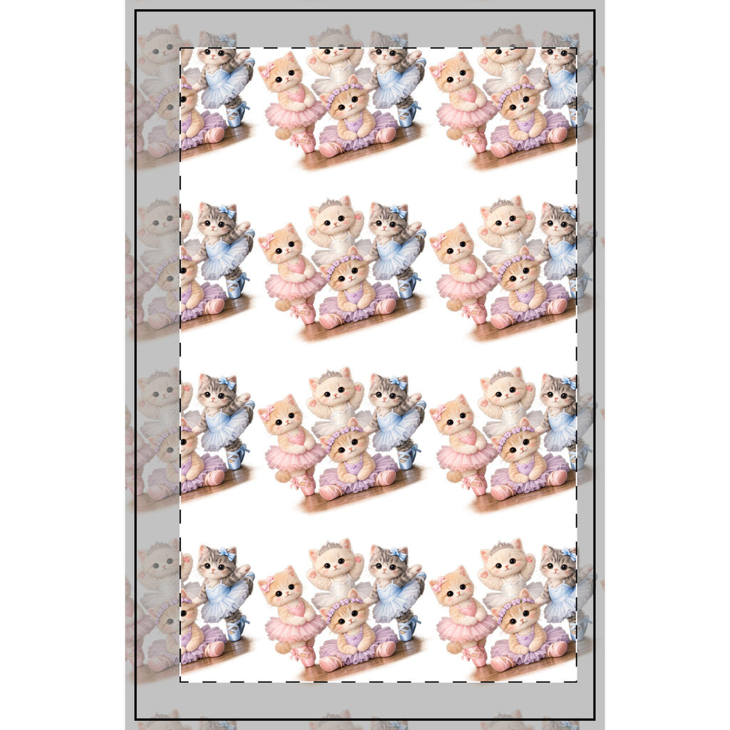 Pastel Kitten Dotted Journal | Ballet Cats Spiral Notebook