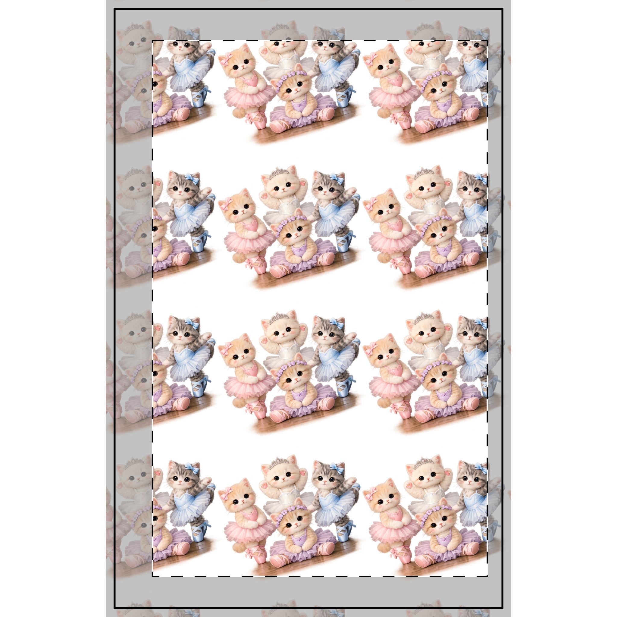 Pastel Kitten Dotted Journal | Ballet Cats Spiral Notebook