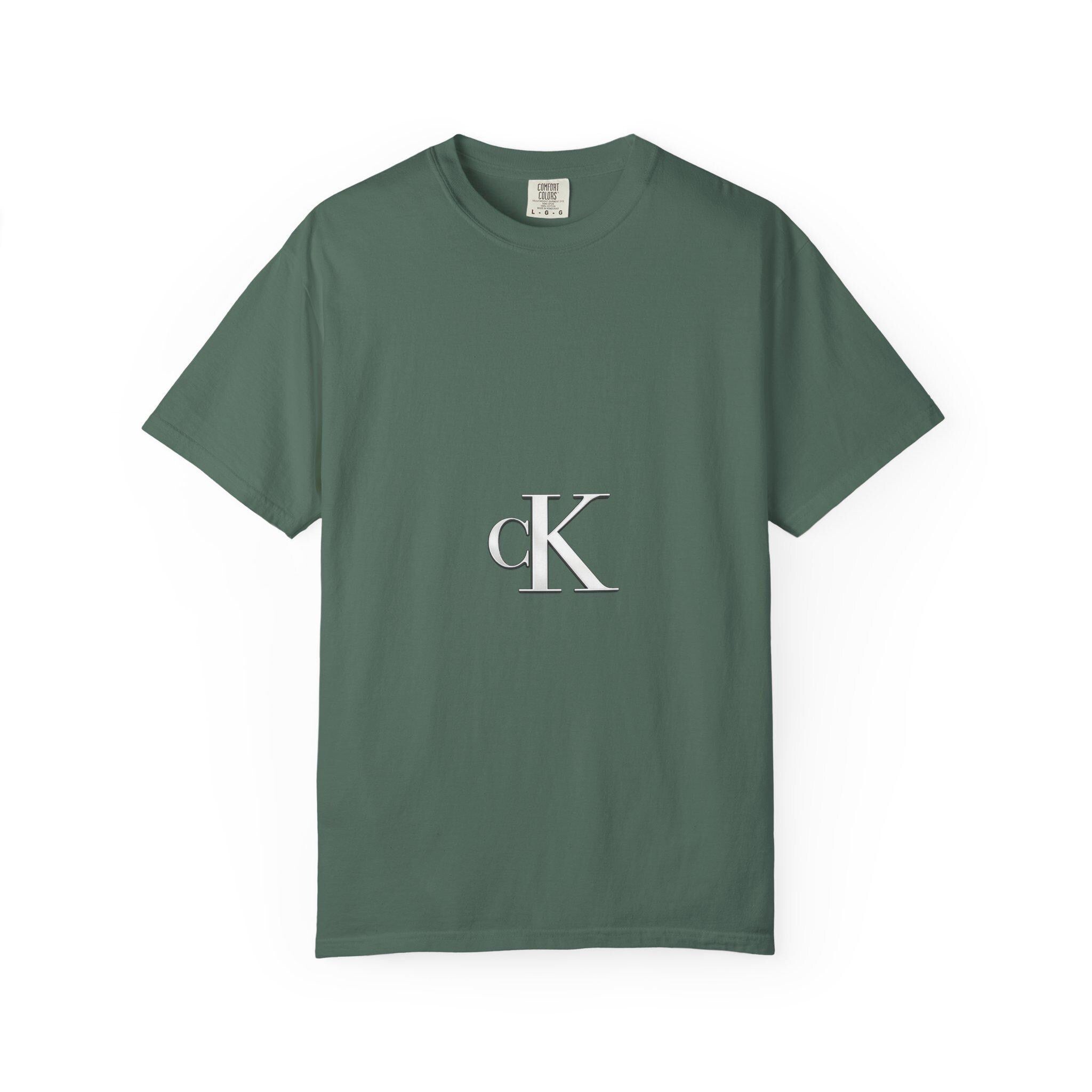 CK Monogram Logo T-shirt | Minimal Logo Tee, White Cotton