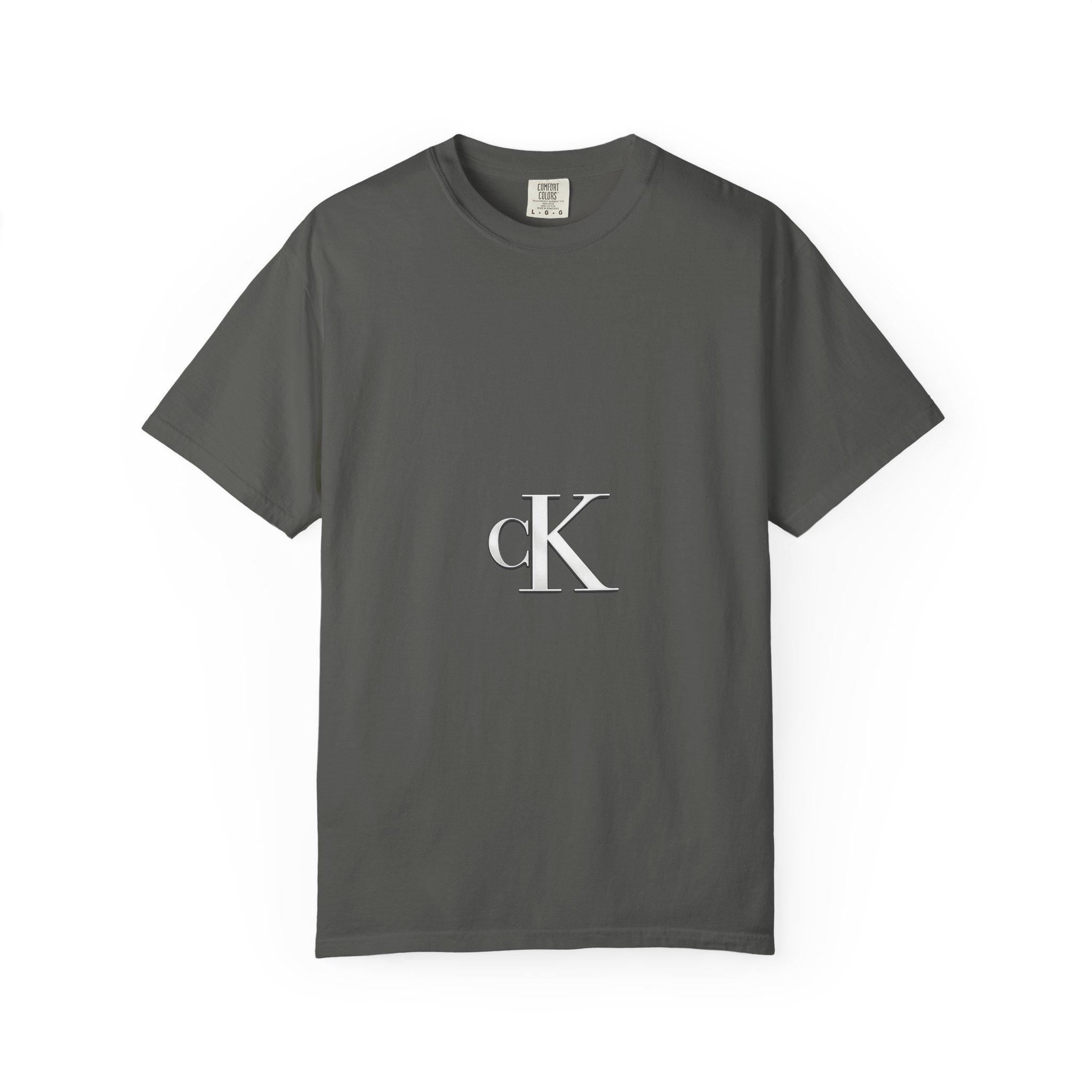 CK Monogram Logo T-shirt | Minimal Logo Tee, White Cotton