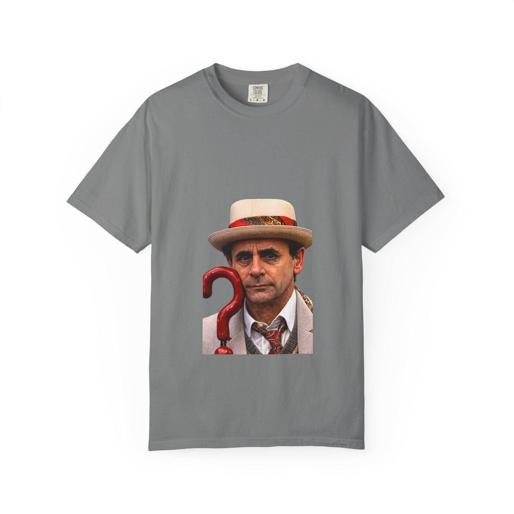 Man with Question Mark Cane T-shirt | Retro Detective Portrait