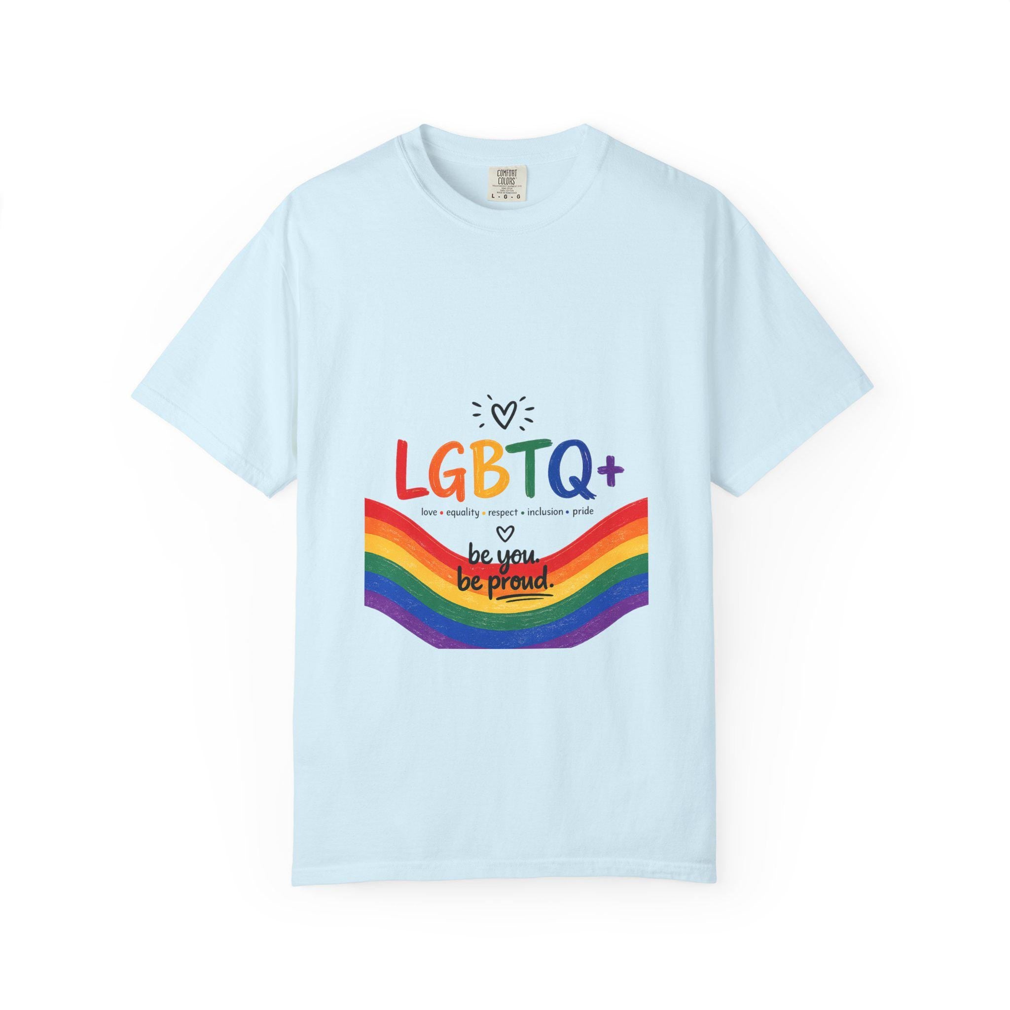 LGBTQ+ Rainbow Wave T-shirt | Be You Be Proud