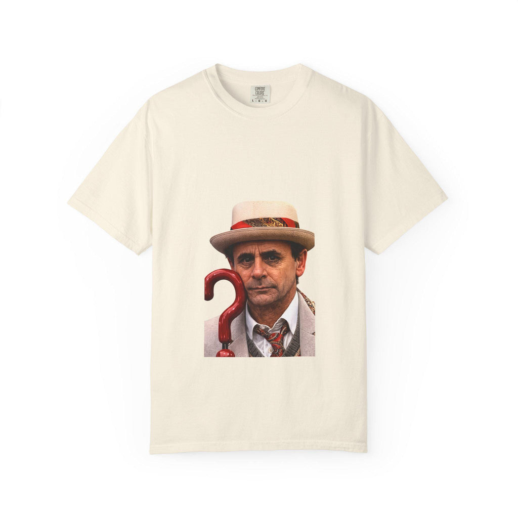 Man with Question Mark Cane T-shirt | Retro Detective Portrait