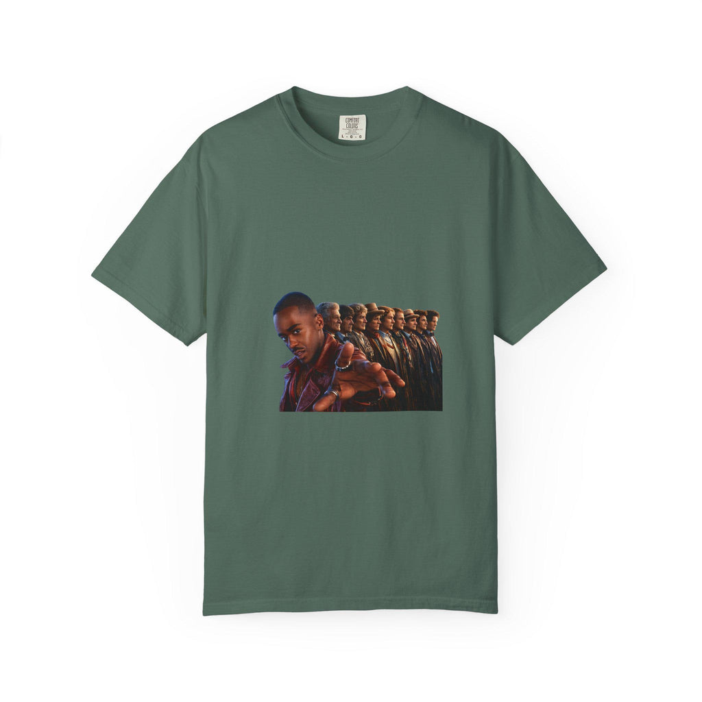 Repeating Portrait Illustration T-Shirt | Retro Film Strip Graphic