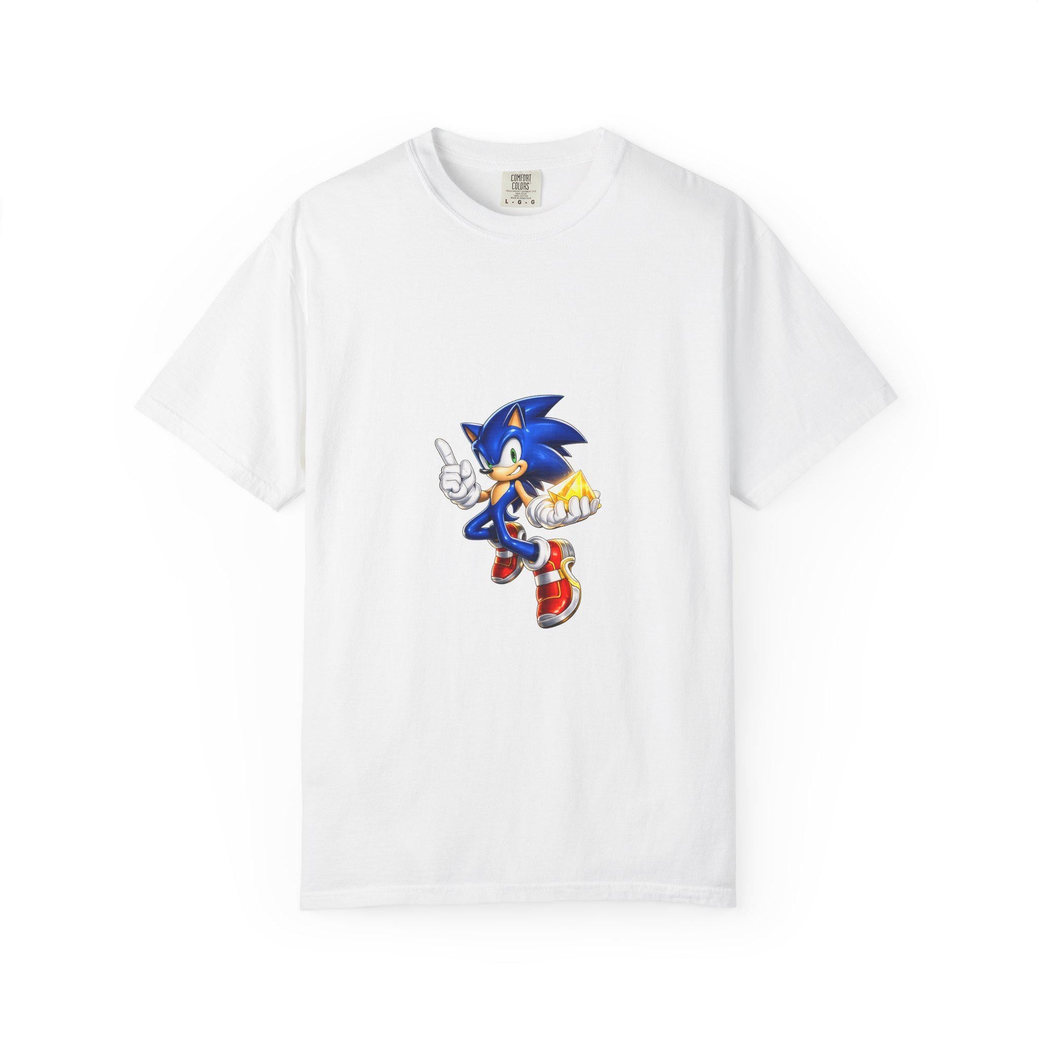 Blue Hedgehog Character T-shirt | Vintage Game Mascot Tee