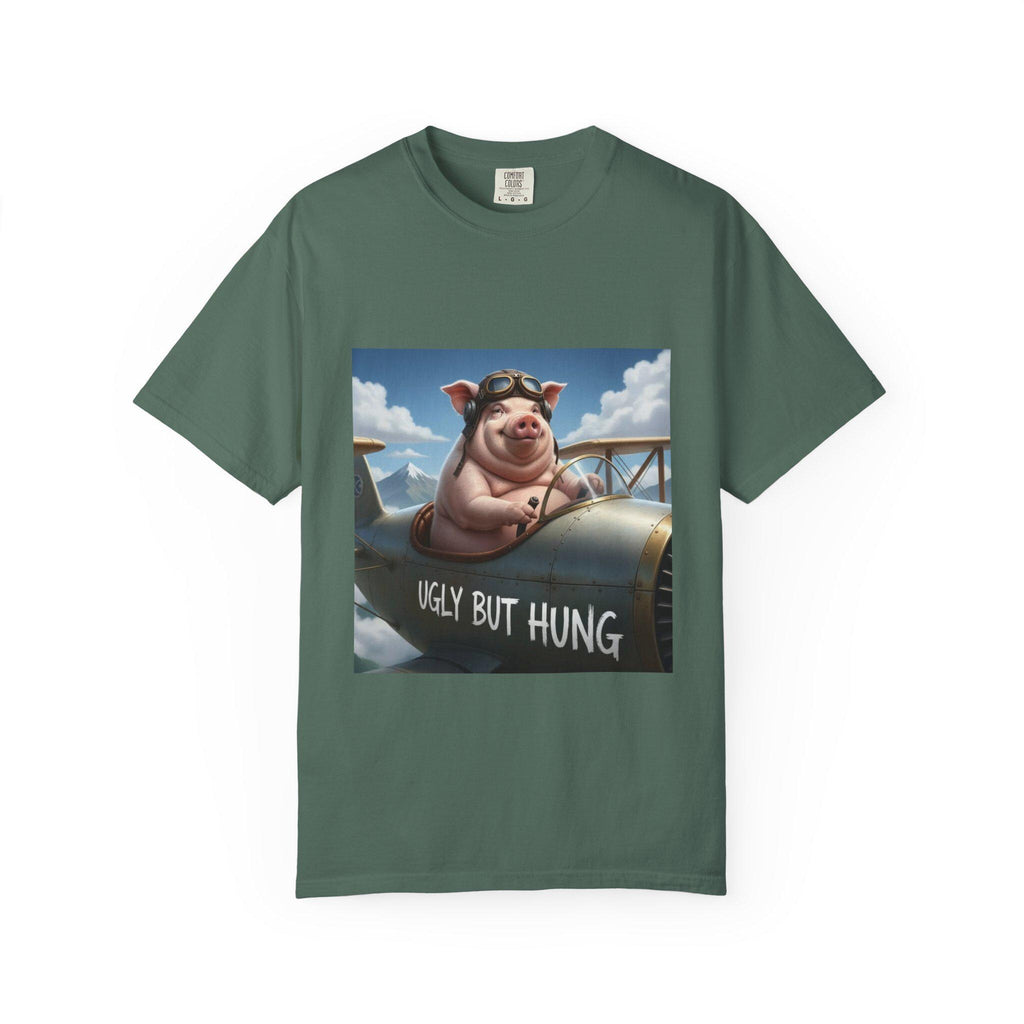 Pig Pilot illustration T-Shirt | 'Ugly But Hung' airplane design