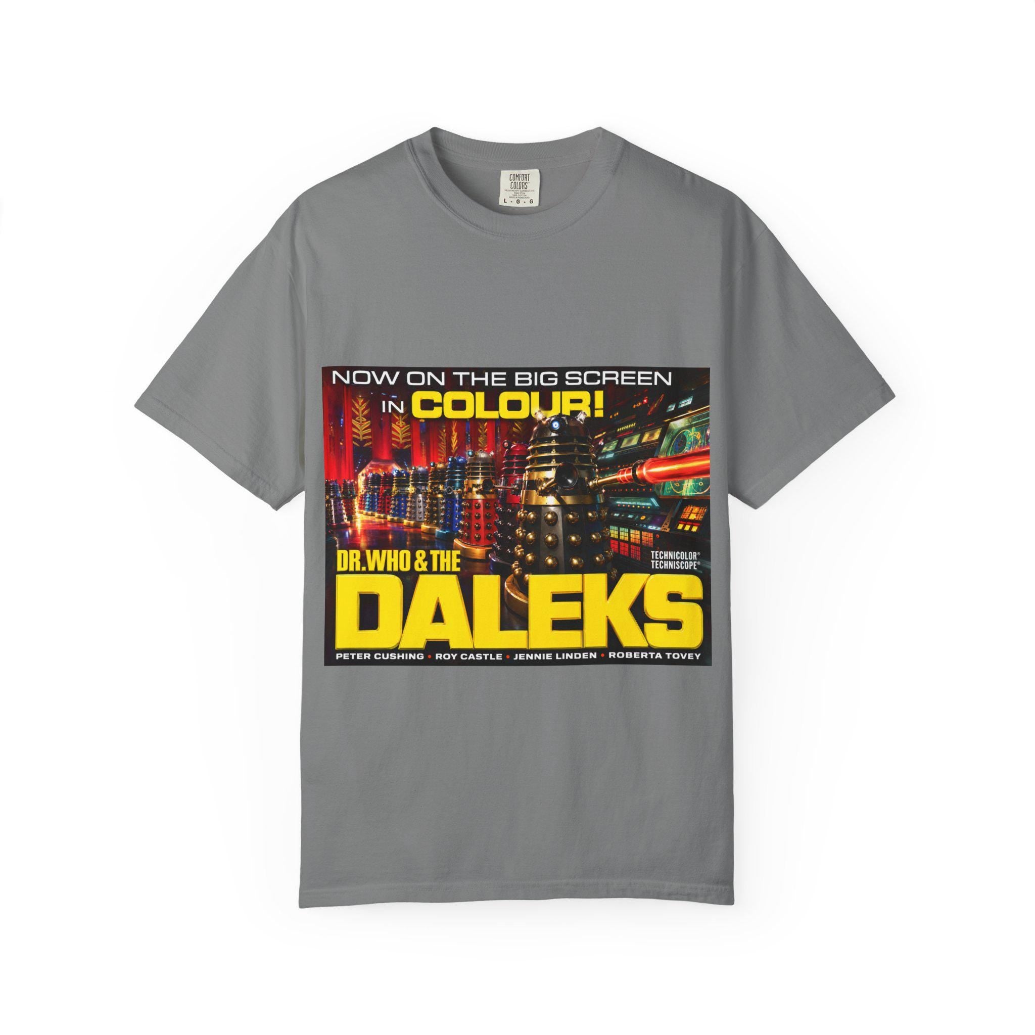 Dr. Who & The Daleks Retro Movie Poster T-Shirt | Sci-Fi Classic Tee