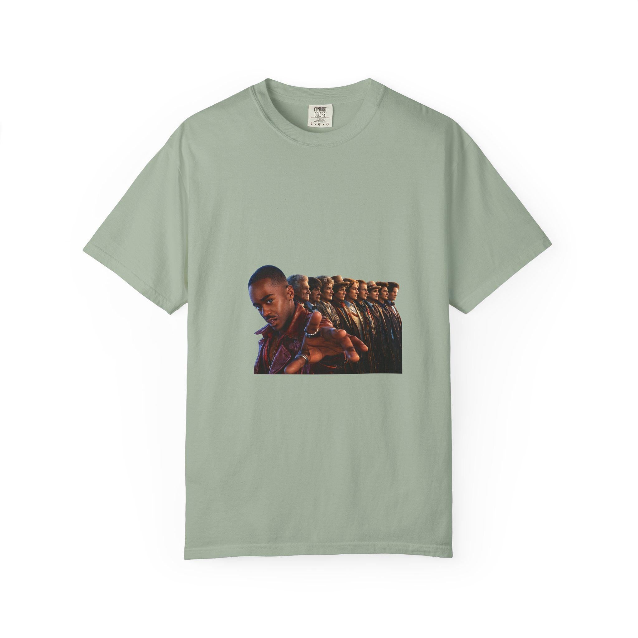 Repeating Portrait Illustration T-Shirt | Retro Film Strip Graphic