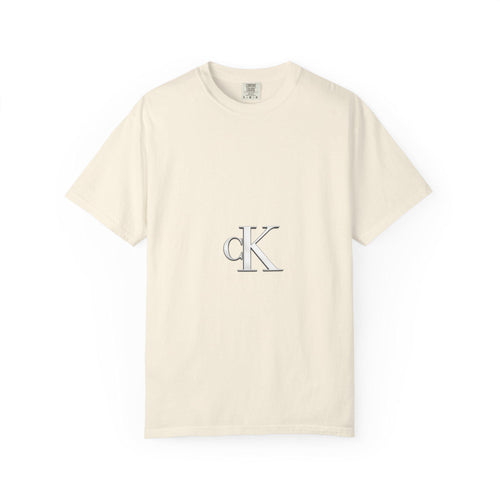 CK Monogram Logo T-shirt | Minimal Logo Tee, White Cotton