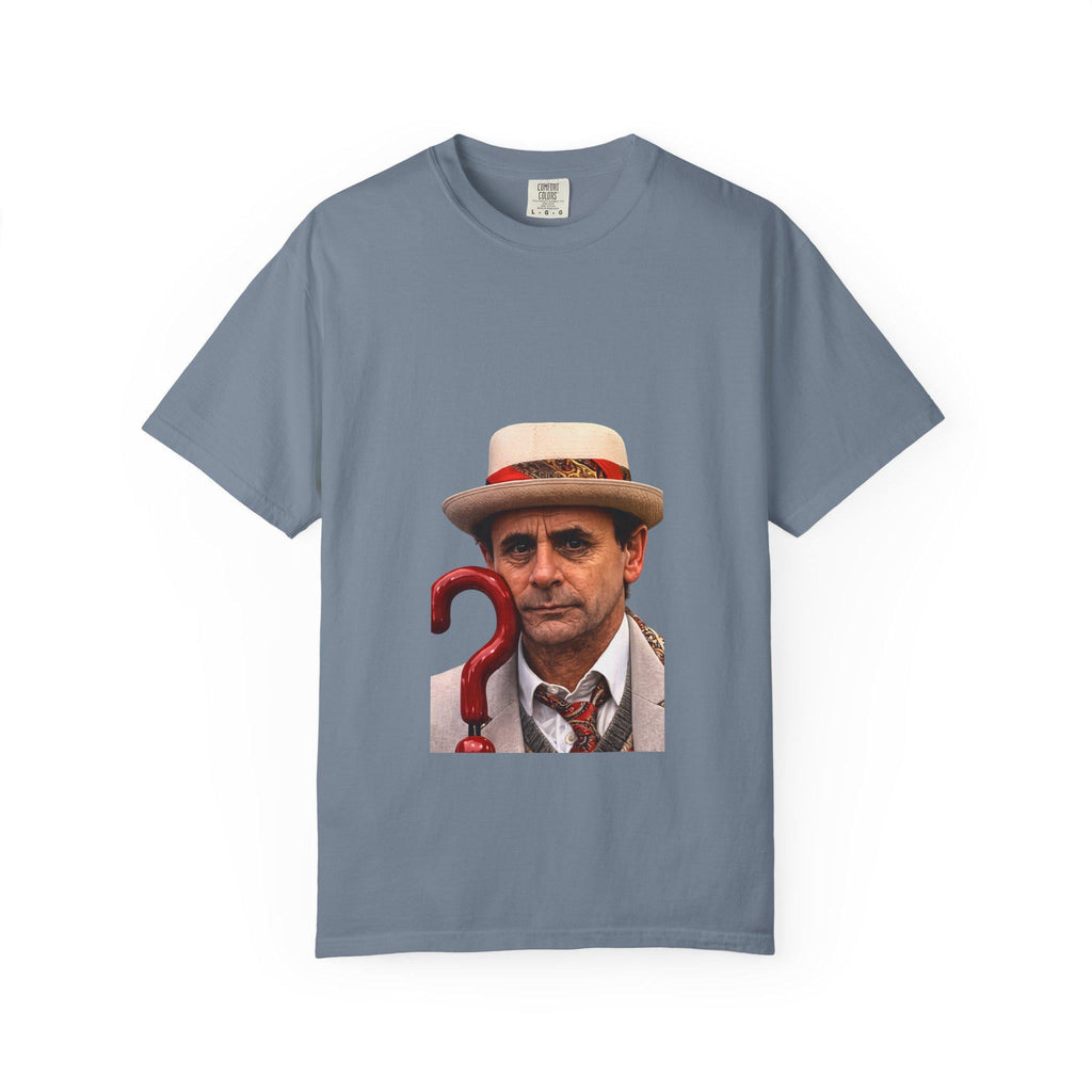 Man with Question Mark Cane T-shirt | Retro Detective Portrait