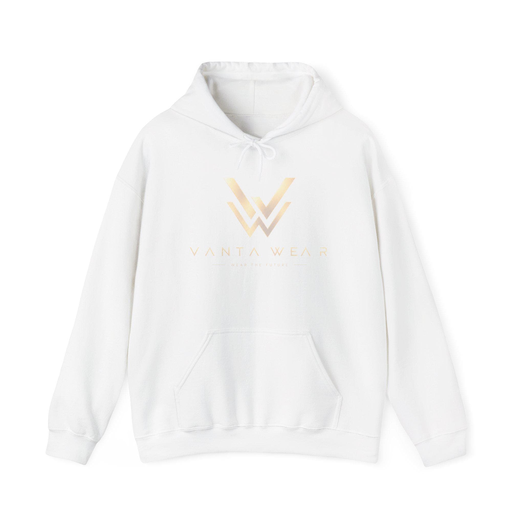 Gold Geometric W Logo Hoodie | Minimal Monogram Sweatshirt