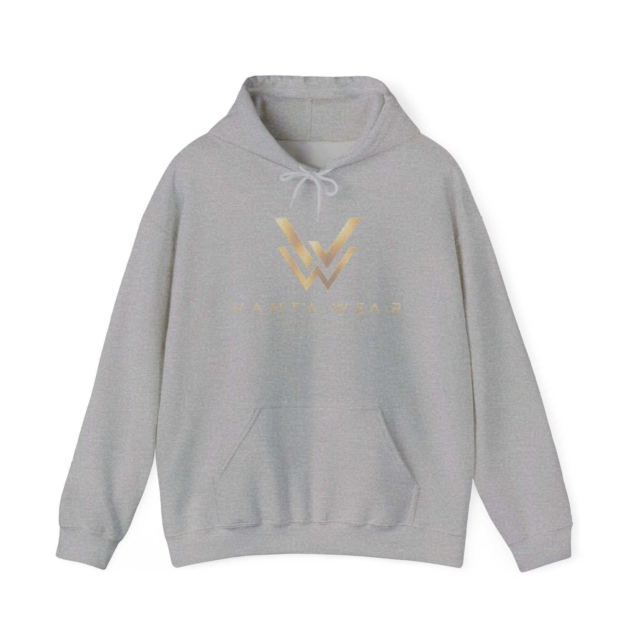 Gold Geometric W Logo Hoodie | Minimal Monogram Sweatshirt