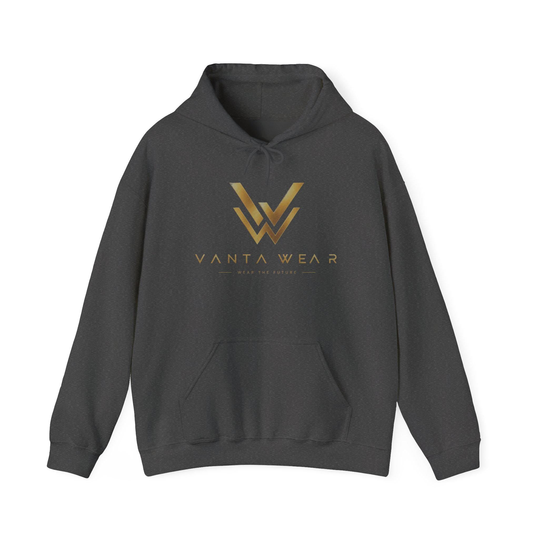 Gold Geometric W Logo Hoodie | Minimal Monogram Sweatshirt