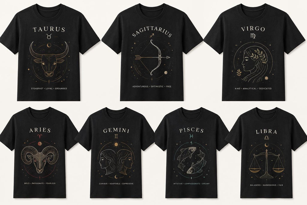Zodiac Streetwear T-Shirt: Aries Astrology Celestial Design