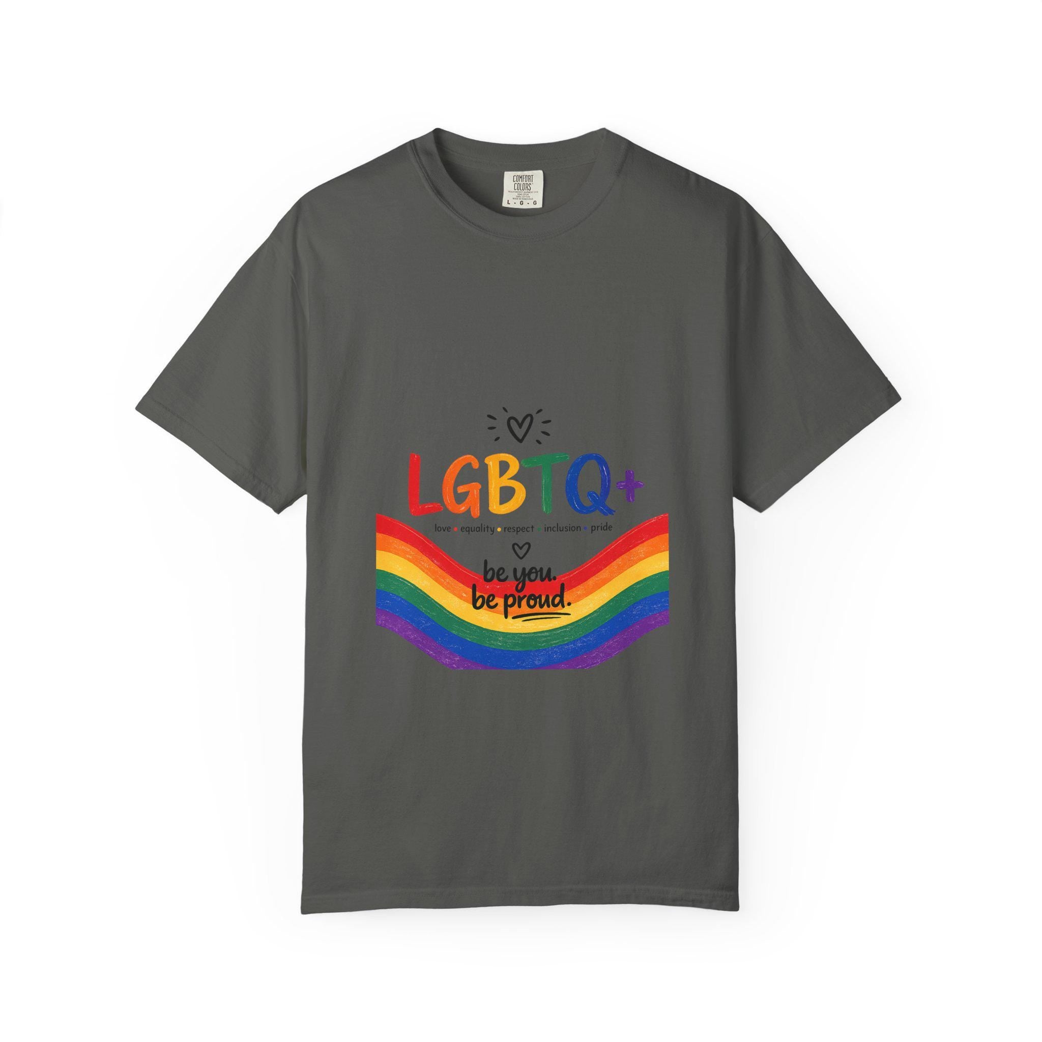 LGBTQ+ Rainbow Wave T-shirt | Be You Be Proud