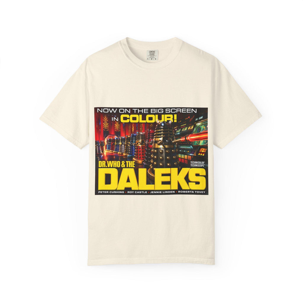 Dr. Who & The Daleks Retro Movie Poster T-Shirt | Sci-Fi Classic Tee