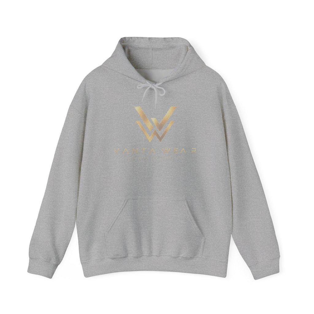 Gold Geometric W Logo Hoodie | Minimal Monogram Sweatshirt